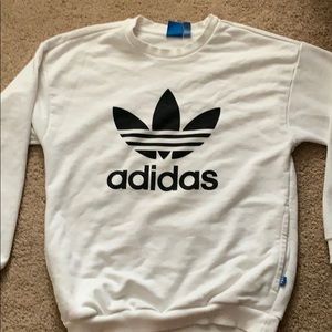 addias white crewneck size xs